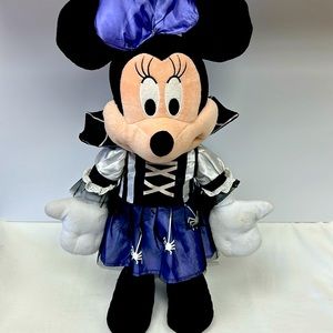 Disney Minnie Mouse Gemmy Dracula Halloween Door Porch Greeter Standing Plush